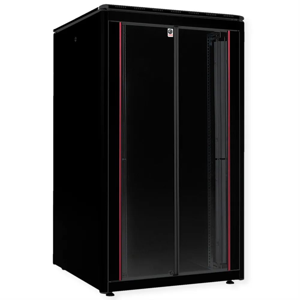 ROLINE Pro - Schrank Netzwerkschrank - mit Glastür, 800 x 800 mm (B x T)