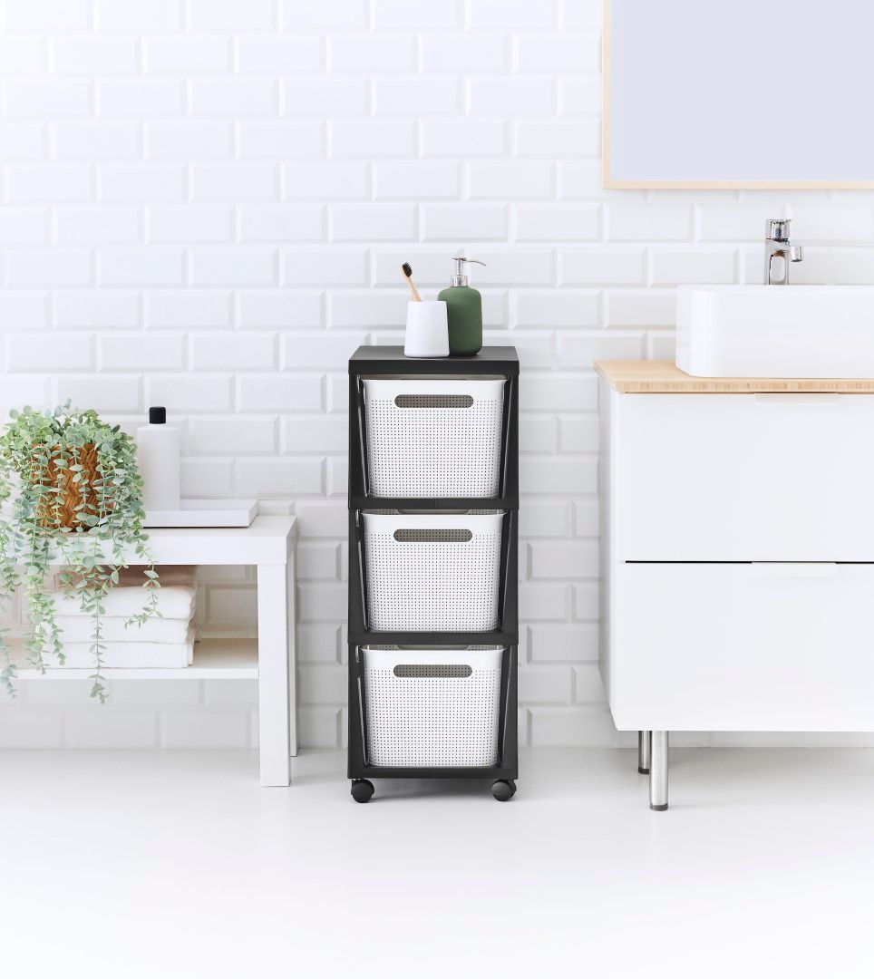 Rotho Tower 3 x 16 l BRISEN mit Rollen