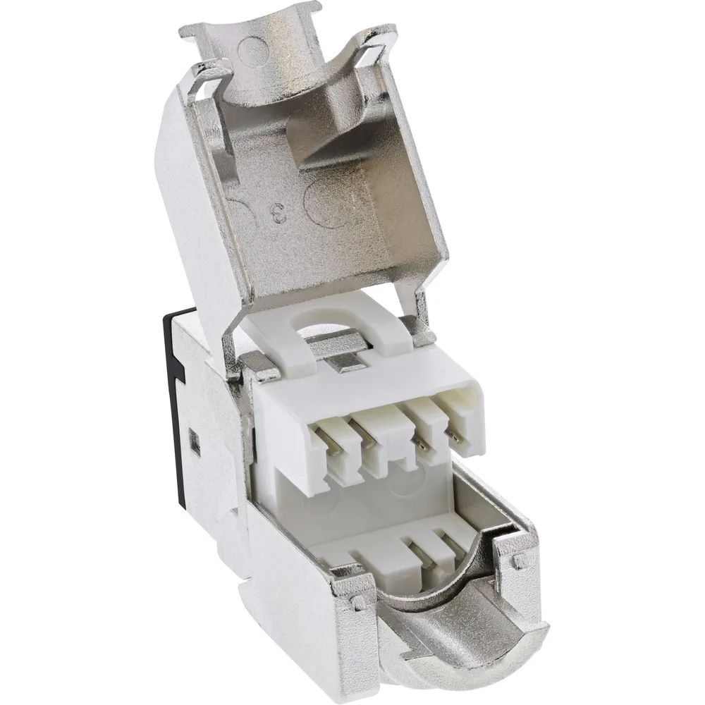 InLine Keystone RJ45 Buchse - geschirmt - Cat.6A - schwarz 8er Pack