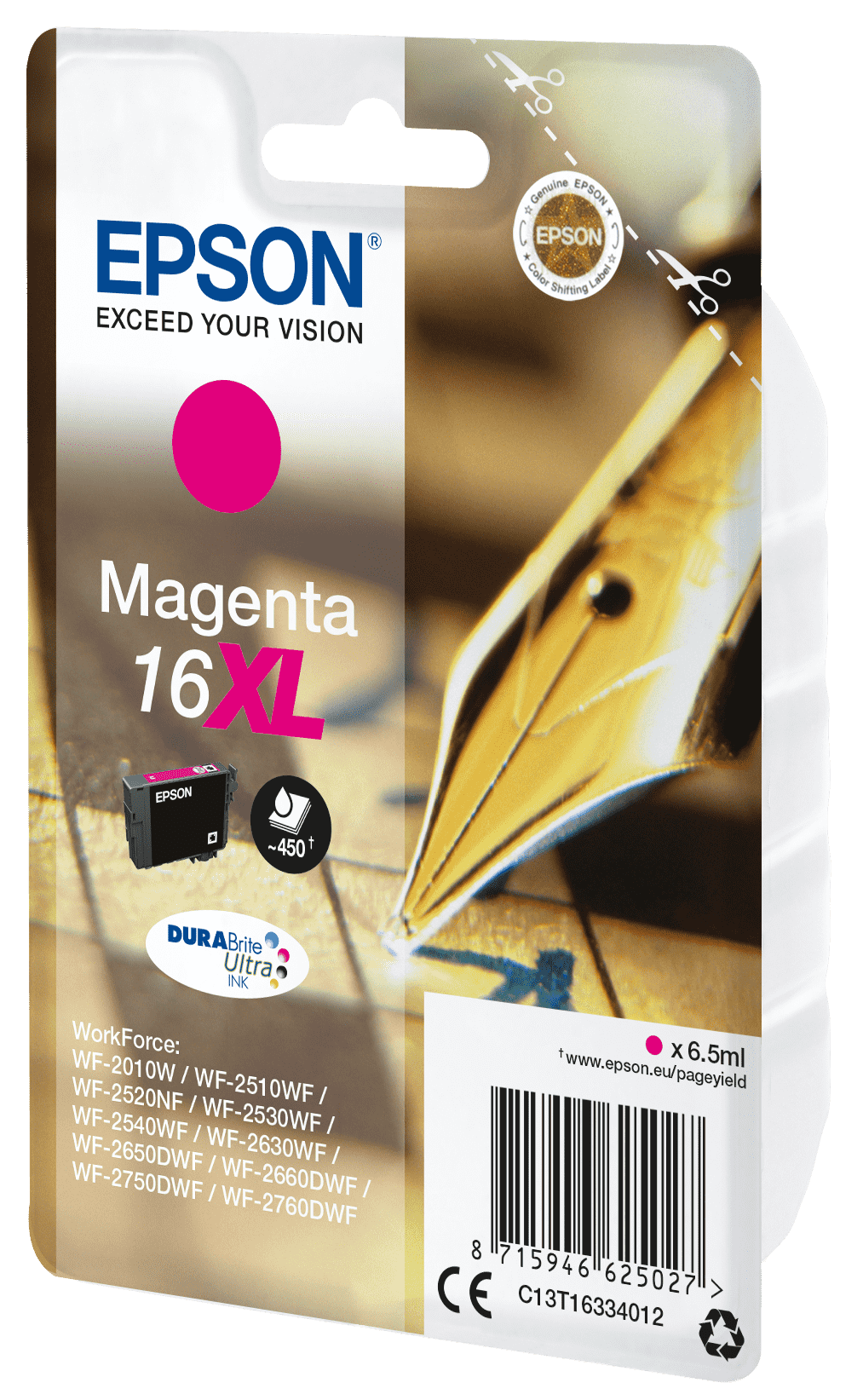 Epson 16 Tinte Füller Single, XL, magenta