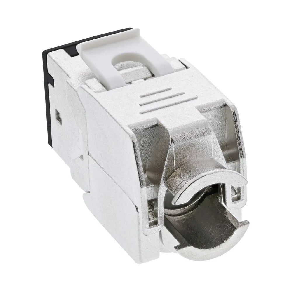 InLine Keystone RJ45 Buchse - geschirmt - Cat.6A - schwarz 8er Pack