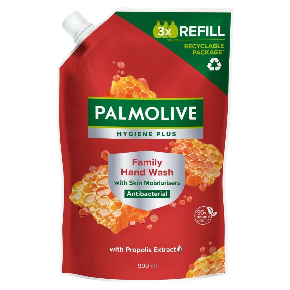 Palmolive Hygiene Plus Family Antibakterielle Flüssigseife Nachfüllbeutel, 900 ml