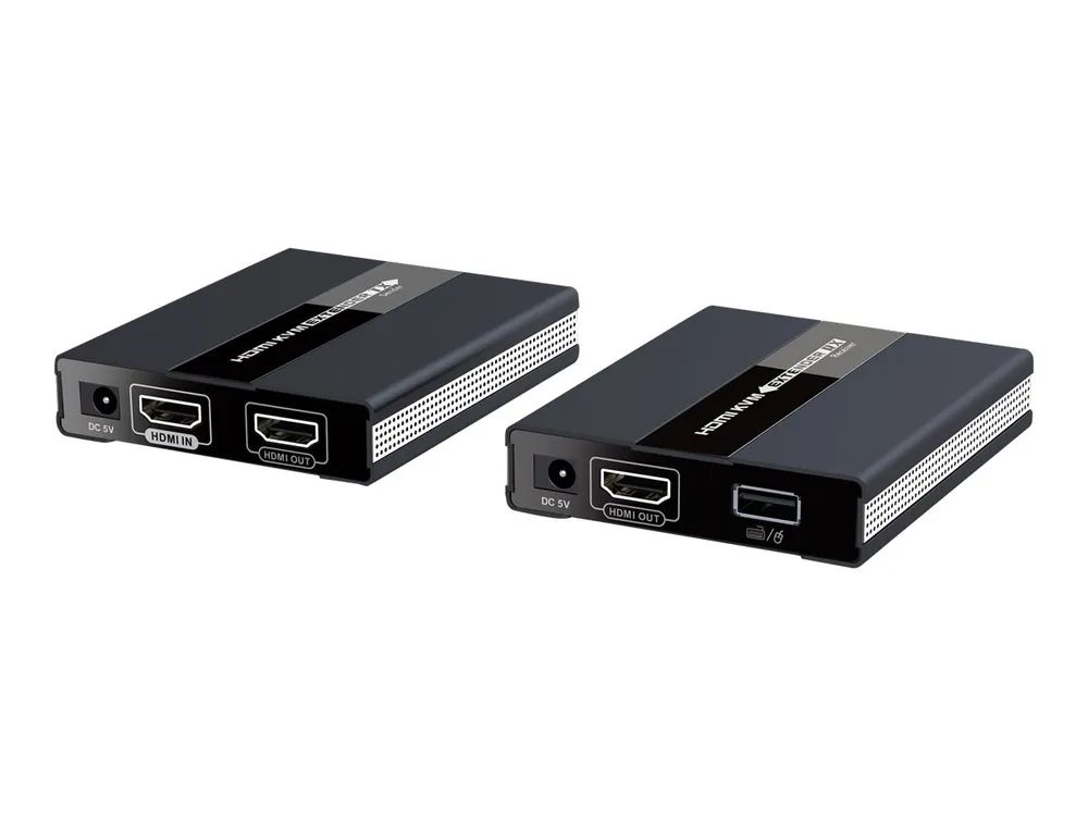 Techly HDMI KVM Extender on network cable - Sender und Empfänger