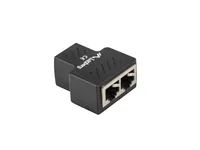 Lanberg ADS-RJ45-2RJ45-OS - Kabelsplitter - Schwarz - Weiblich - 1 Stück(e) - 1 x RJ-45 - 2 x RJ-45