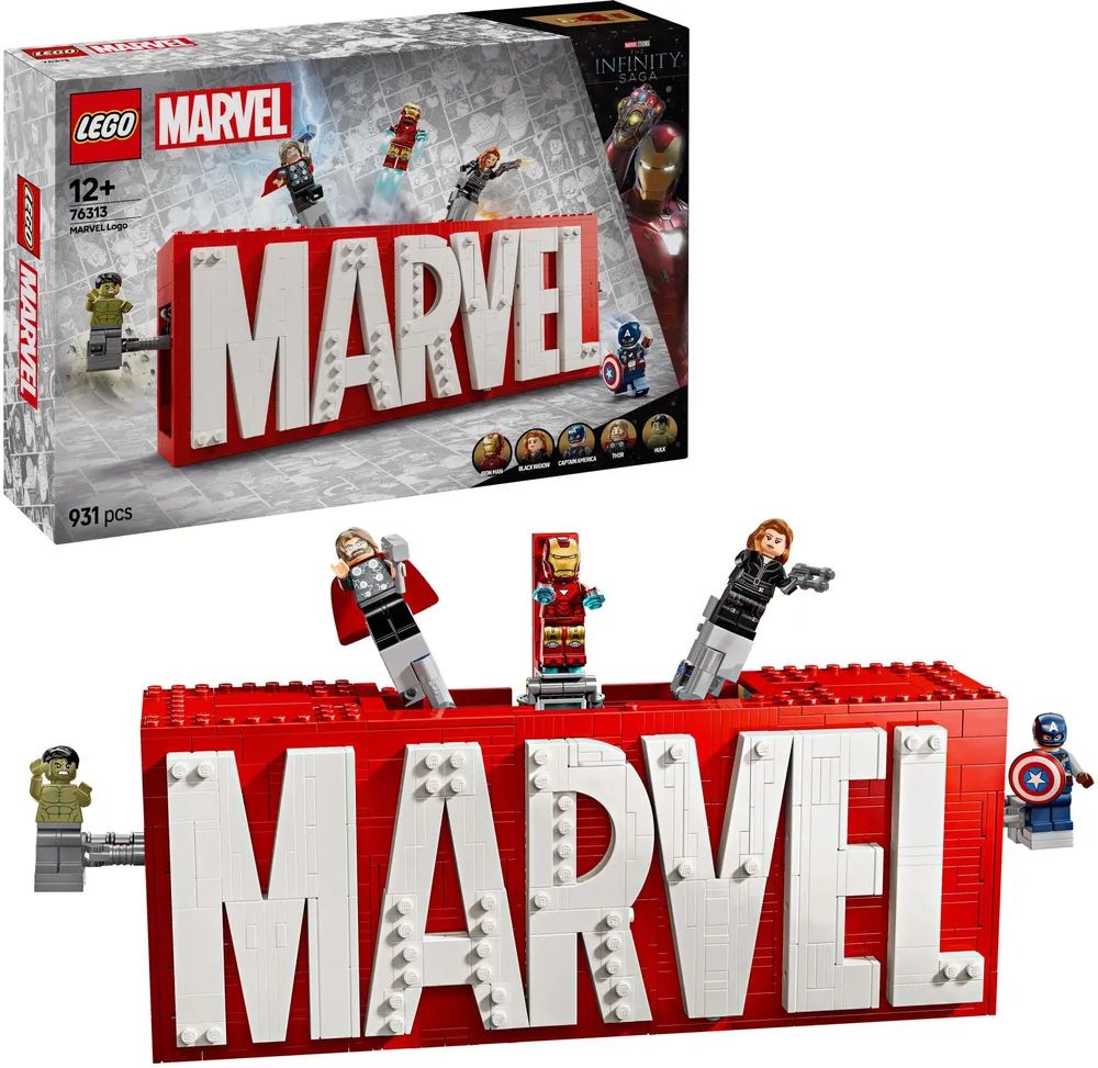 LEGO 76313 Marvel Logo & Minifiguren