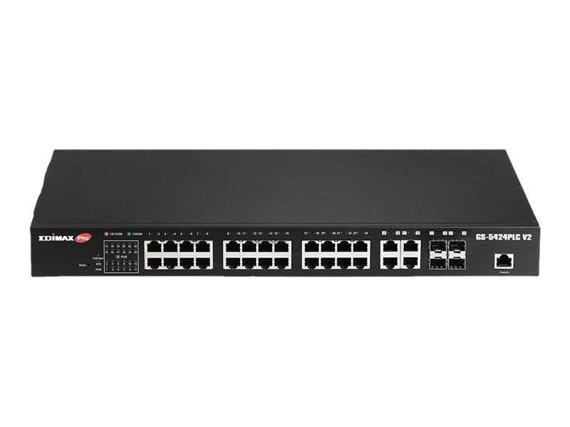Edimax Pro GS-5424PLC V2 - Switch - Smart - 24 x 10/100/1000 (PoE+)