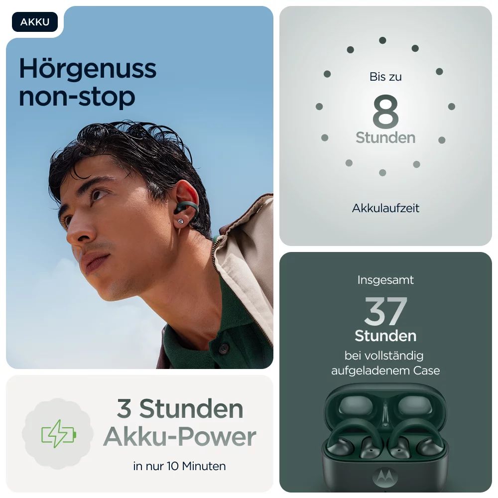 MOTOROLA moto buds loop, Trekking Green