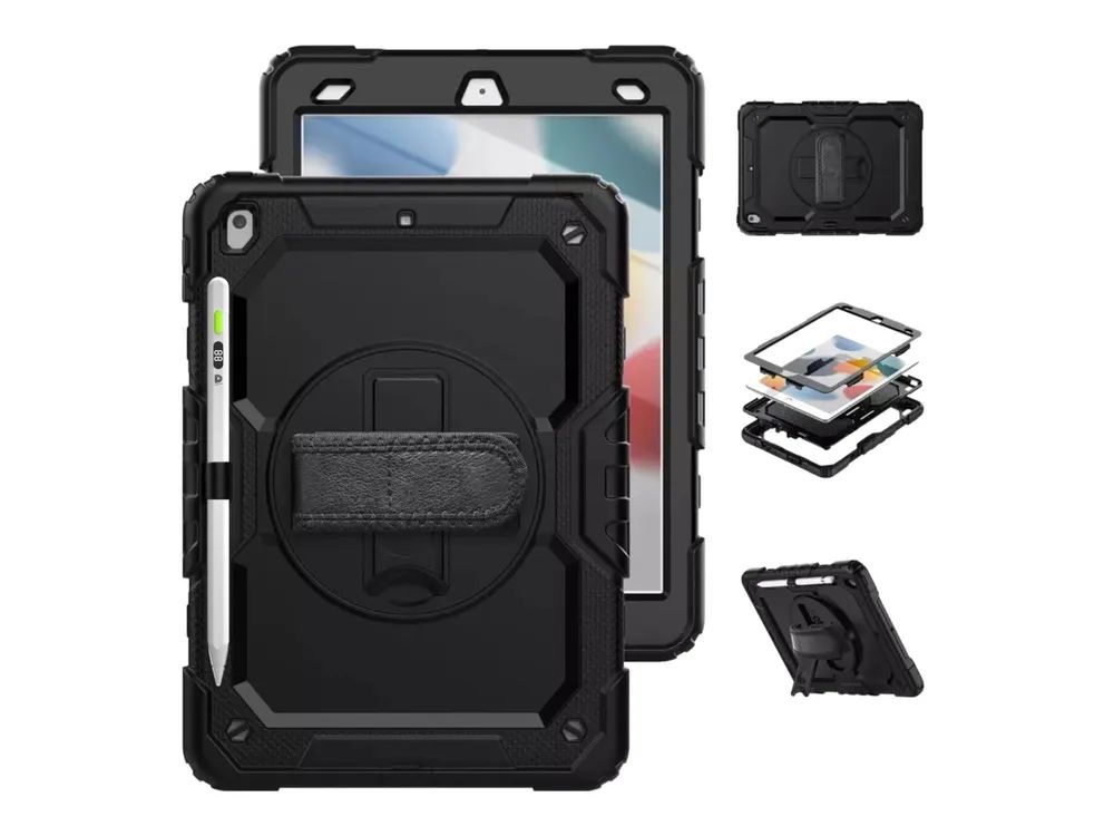 DEQSTER 360° - Hintere Abdeckung für Tablet - widerstandsfähig - Polycarbonat, Thermoplastisches Polyurethan (TPU)
