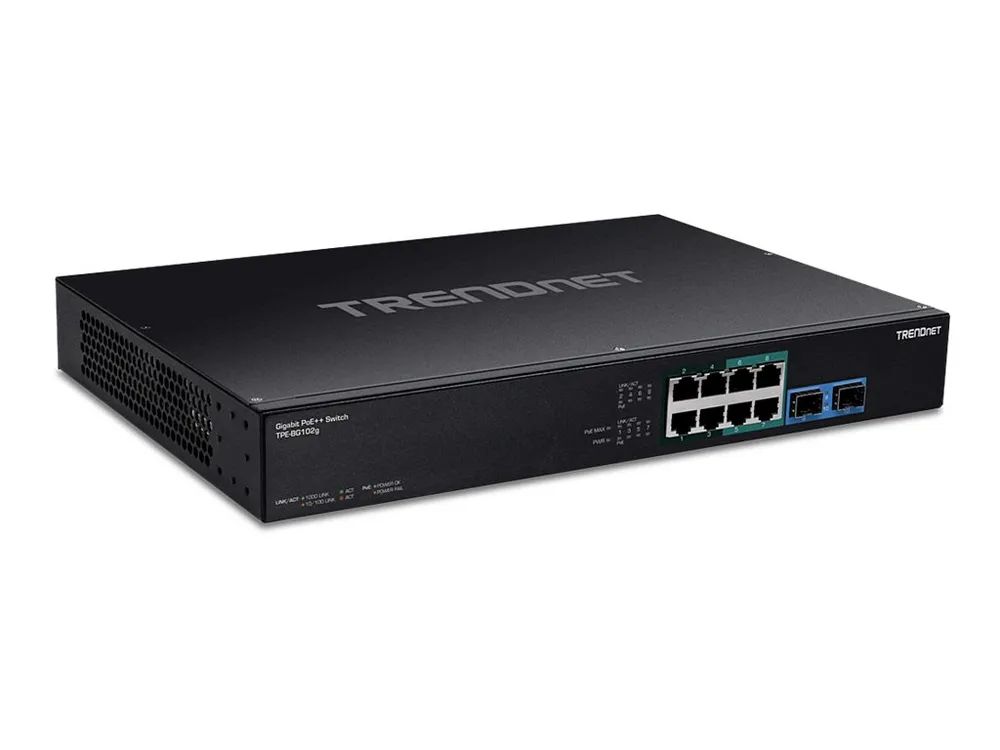TRENDnet TPE BG102G - Switch - unmanaged - 8 x 10/100/1000 (PoE++)