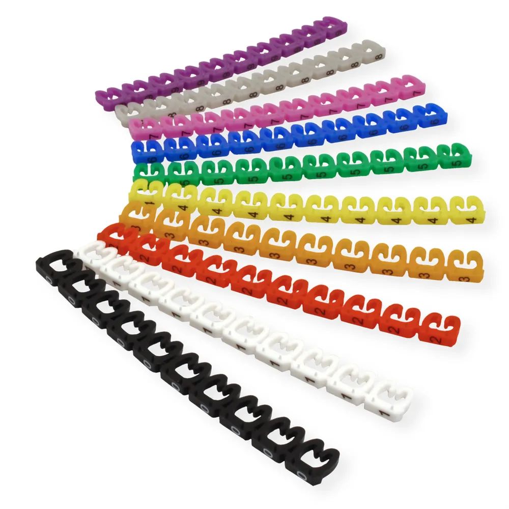 VALUE Kabelmarkierungsset für Patchkabel, 4 - 5,5mm, 10 x 10 St., mehrfarbig