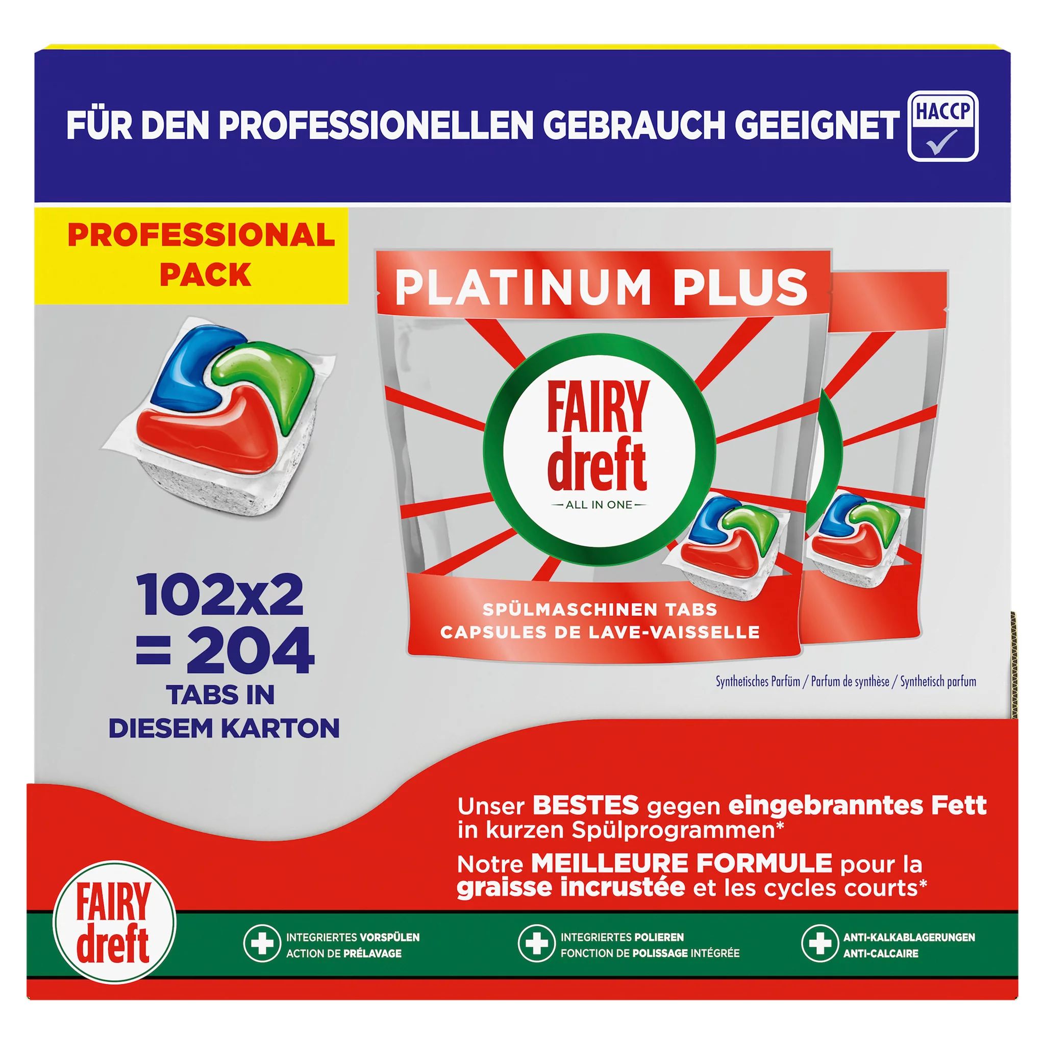 Fairy Professional Platinum Plus Spülmaschinentabs 102 Stk.
