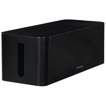 Hama Kabelbox "Maxi", für Steckdosenleiste, 40,6 x 15,6 x 13,5 cm, Schwarz