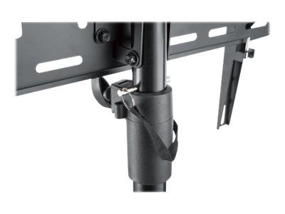 Manhattan TV & Monitor Mount, Tripod Floor Stand, 1 screen, Screen Sizes: 37-65", Black, VESA 200x200 to 600x400mm, Max 35kg, LFD, Lifetime Warranty - Aufstellung - Stativ - für Flachbildschirm - Kunststoff, Stahl - Schwarz - Bildschirmgröße: 94-177.