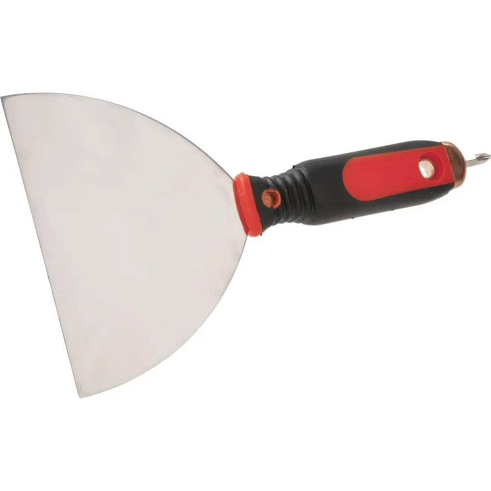 SCHULLER Fugenspachtel mit Bit rostfreier Stahl und 2K Handgriff Breite 150 mm