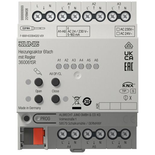 Jung KNX-HEIZUNGSAKTOR 6-FACH / JUNG 360061SR