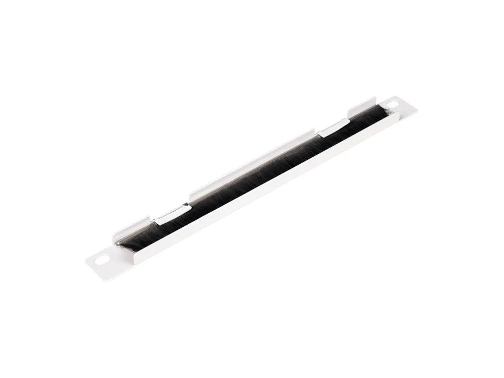 ROLINE Kabeleingangsplatte für Rack - mit Bürstenstreifen - RAL 7035, Hellgrau - 0.5U - 25.4 cm (10")
