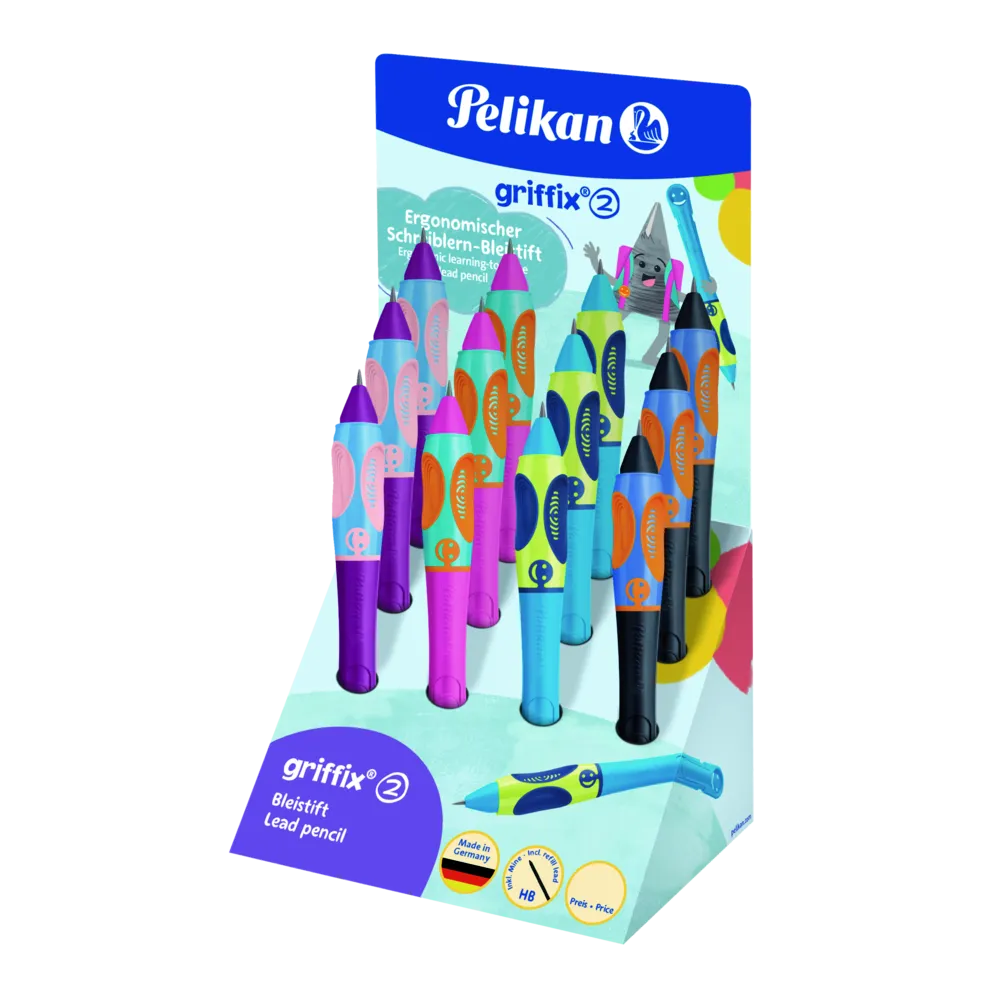 Pelikan Bleistift Griffix® Display mit 12 Stück Bleistiften, farbig sortiert