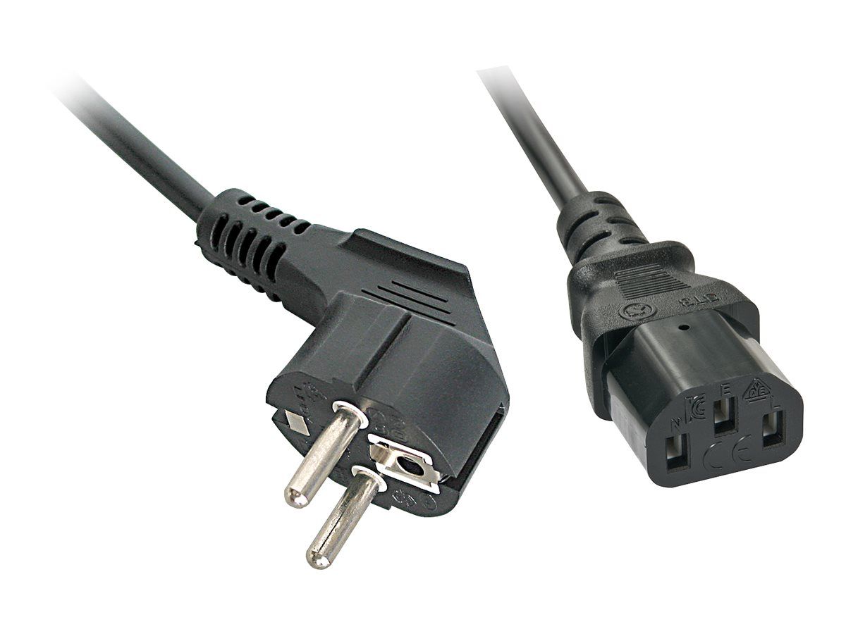 Lindy Schuko IEC Mains Cable - Stromkabel - power CEE 7/7 gewinkelt zu power IEC 60320 C13