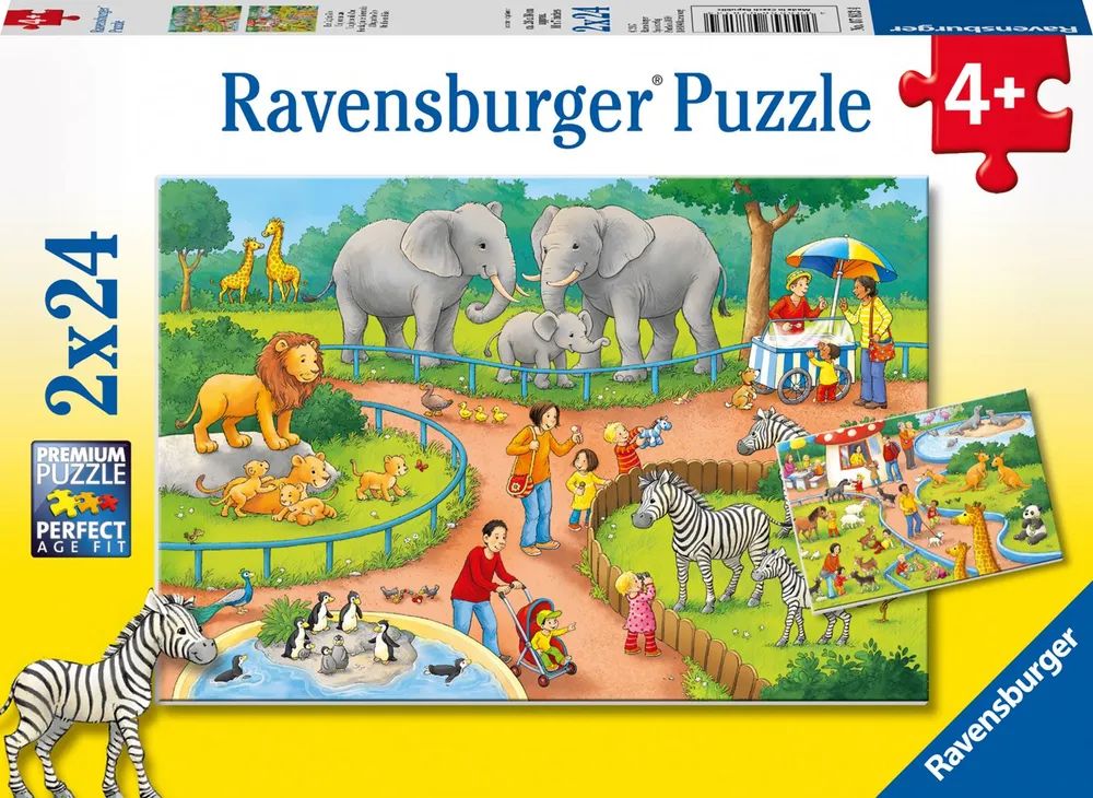 Ravensburger Verlag GmbH Pz. Ein Tag im Zoo 2x24T.