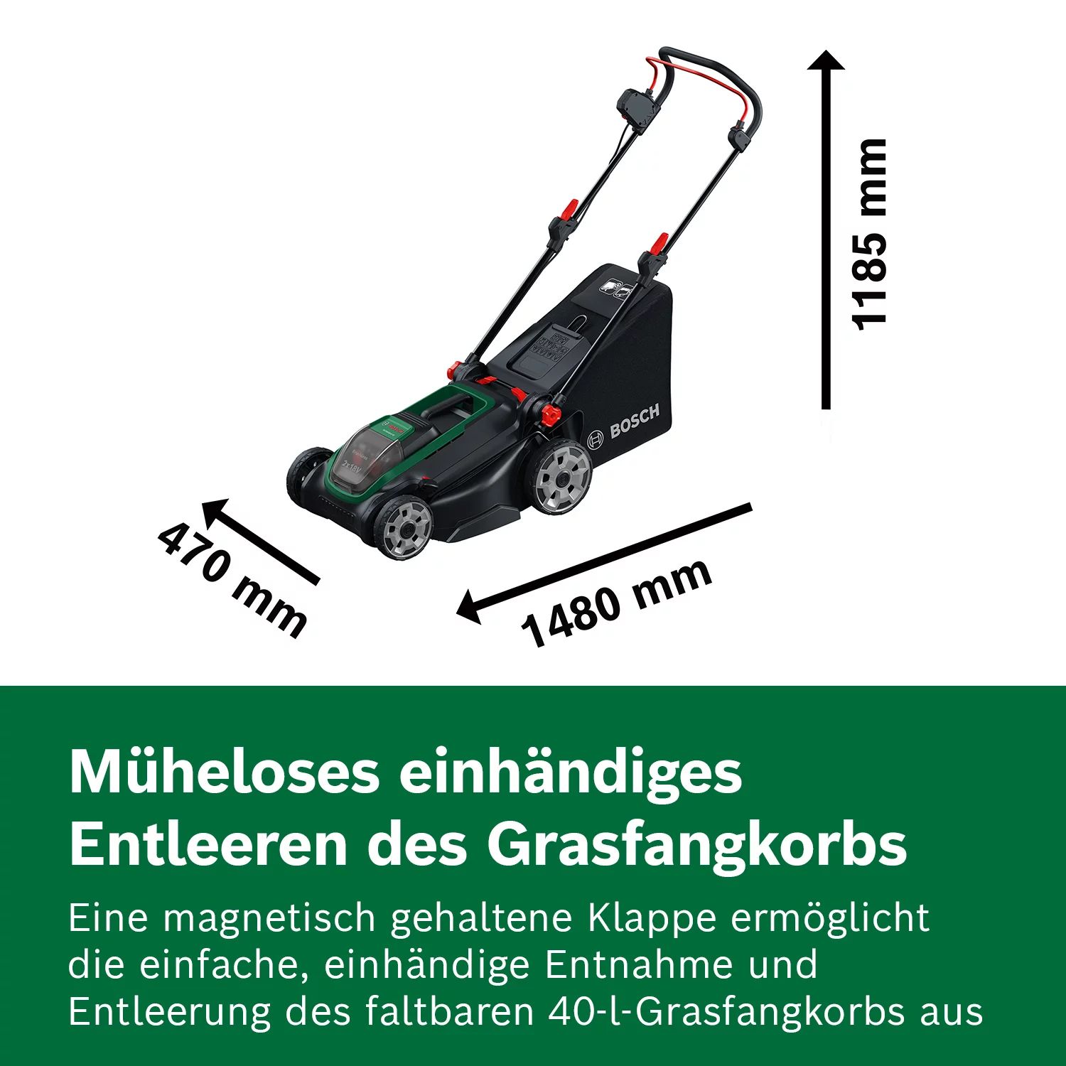 Bosch Rotak 18V2-43 Akku-Rasenmäher solo
