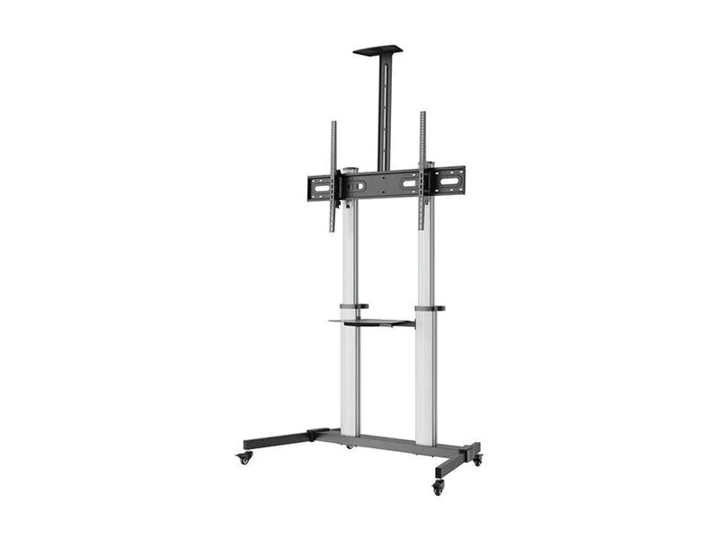 Equip Eco - Wagen - für Flachbildschirm / AV-Ausrüstung - ultra-large display, LFD, trolley - Kunststoff, stainless steel, Aluminium - Schwarz - Bildschirmgröße: 152.4-254 cm (60"-100")