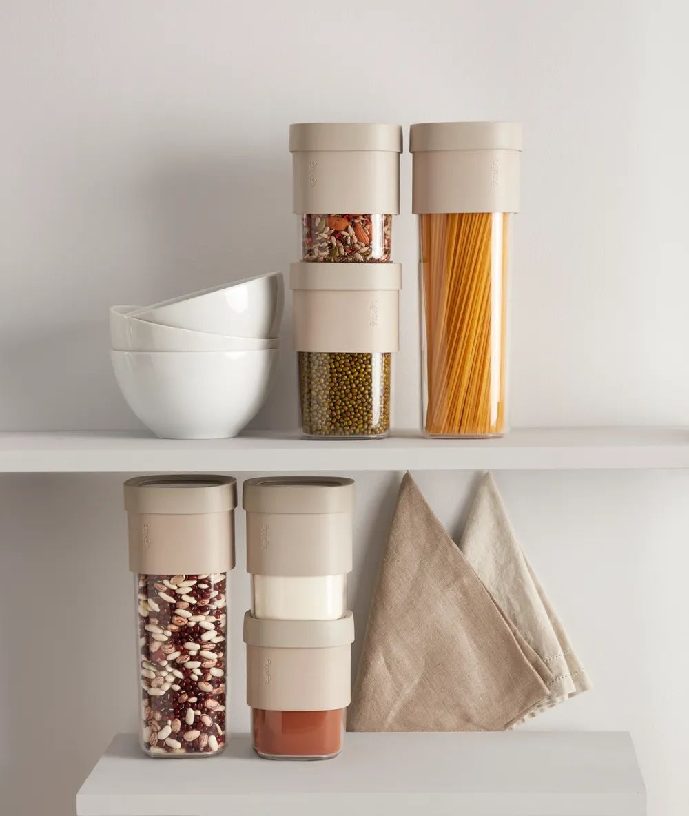 Lékué Flip Vorratsdose Groß - Beige