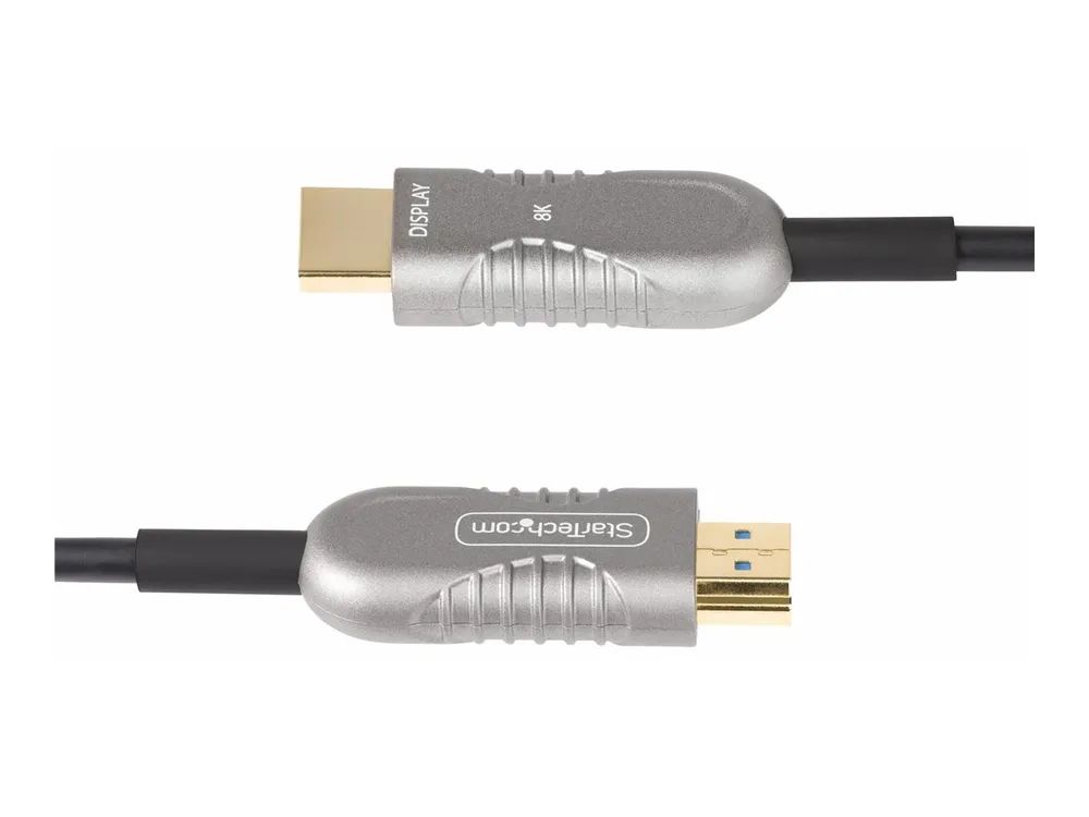 StarTech.com 9,1m Aktives Optisches HDMI Kabel(AOC), CMP, 8K HDMI 2.1 - Ultra High Speed - HDMI-Kabel - HDMI männlich zu HDMI männlich - 9.1 m - Hybrid Kupfer/Kohlefaser - Schwarz - Active Optical Cable (AOC)