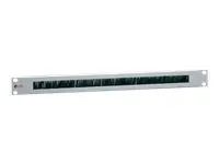 Equip Rack-Bürstenleiste - Hellgrau, RAL 7035 - 1U - 48.3 cm (19")