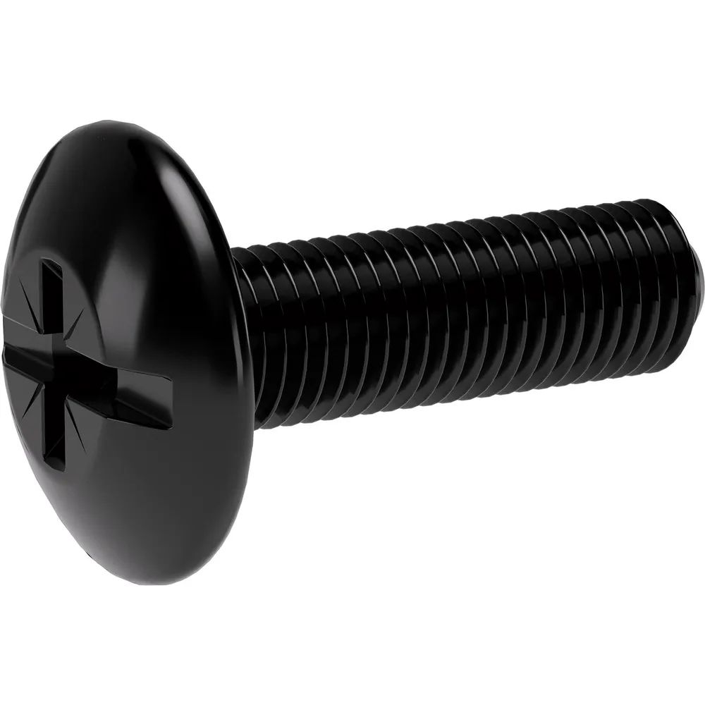 ITALIANA FERRAMENTA Spezialschraube Oval 6 für Schrankrohrlager, M6x20mm schwarz