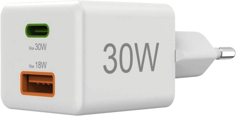 Hama 201992 Mini-Lader, 1 USB-C+A, 30W