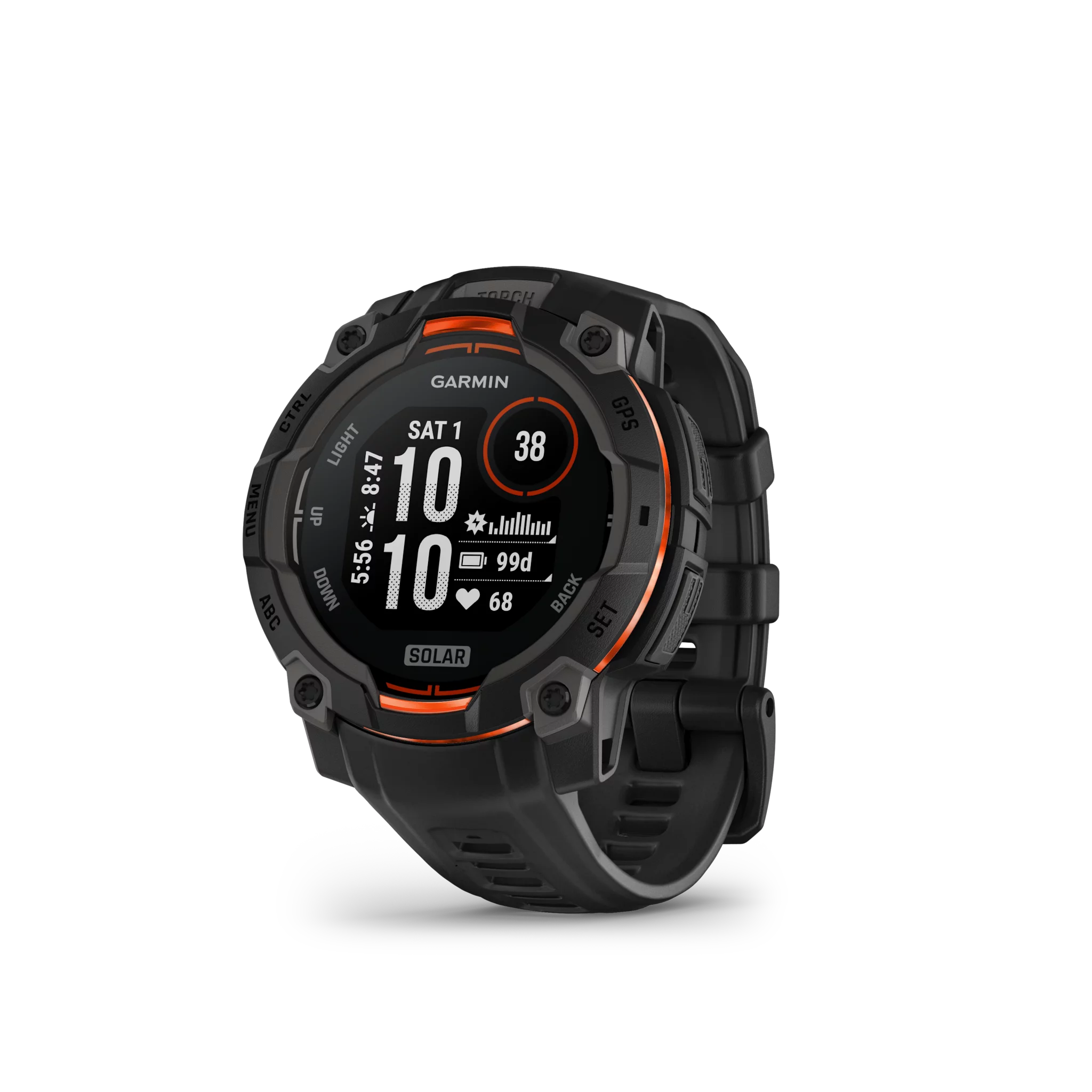 Garmin Instinct 3,45mm,Solar,Black Bezel mit Black Band