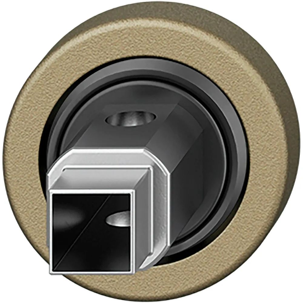 FSB Fenstergriff Adapter-Rosette rund, Aluminium mittelbronzefarbig
