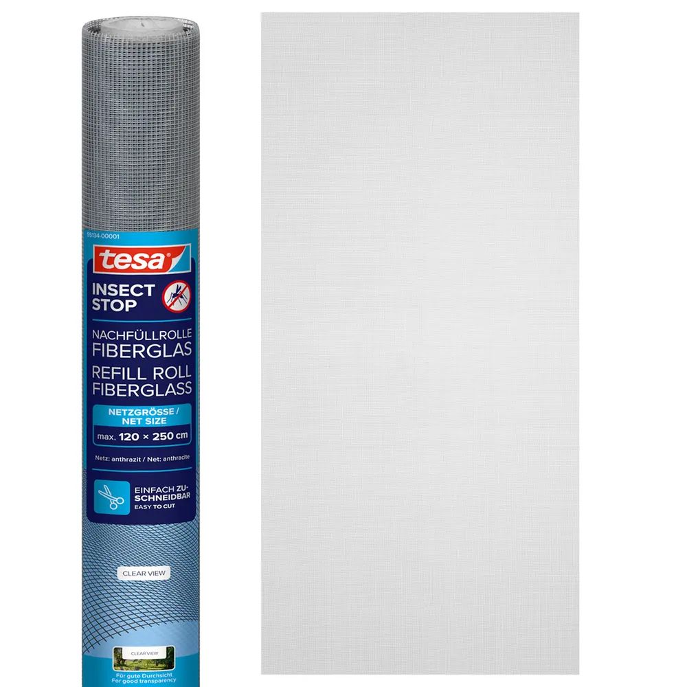 tesa® Fiberglas-Fliegengitter 1,20 x 2,50m, anthrazit