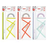 Herlitz 11368222 - Winkelmesser - Lineal - Dreieck - 4 Stück(e) - Mehrfarbig - 30 cm - 10 cm - Sichtverpackung