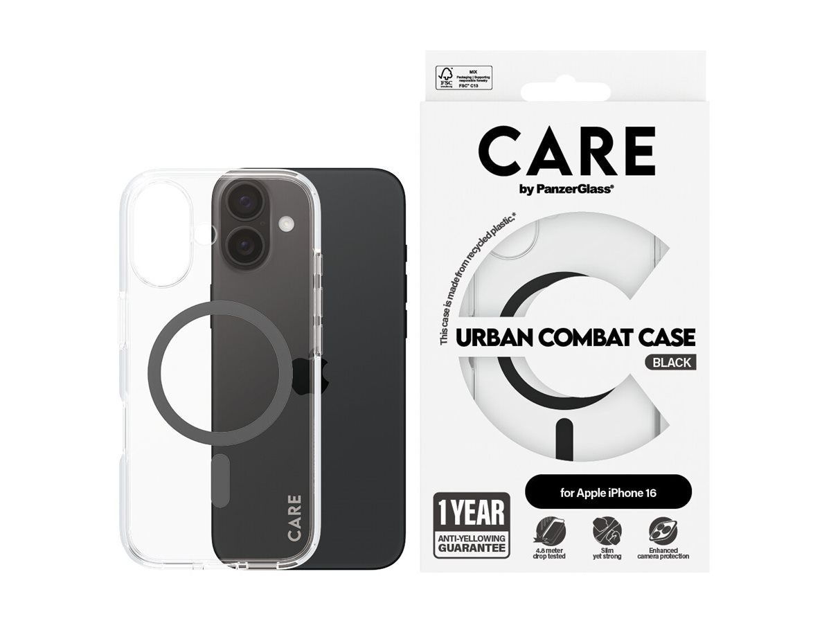 PanzerGlass CARE by PanzerGlass Urban Combat - Hintere Abdeckung für Mobiltelefon - kompatibel mit MagSafe - fettabweisende Beschichtung, Thermoplastisches Polyurethan (TPU)