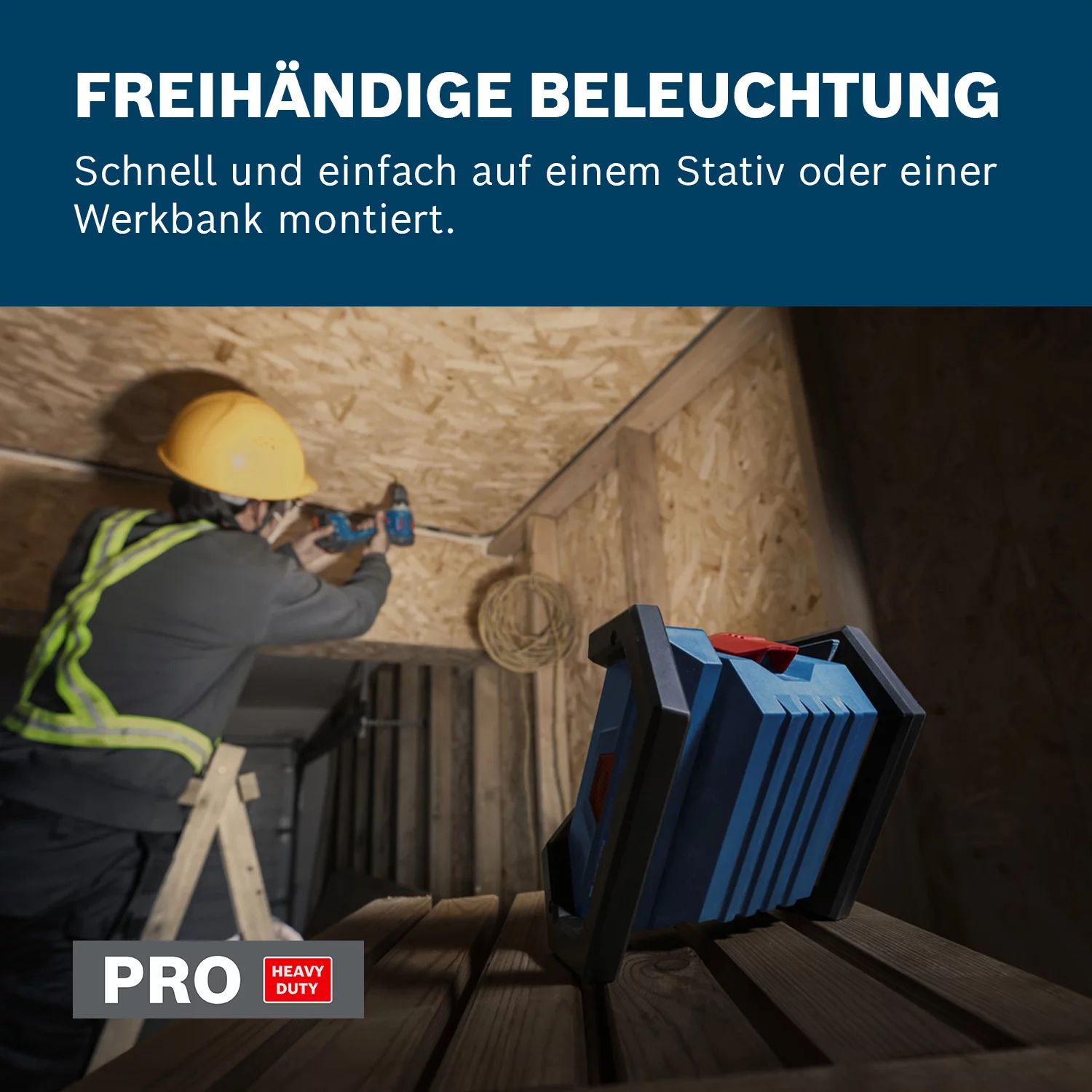 Bosch GLI18V-1500 Akku-Bauleuchte - 1500lm solo