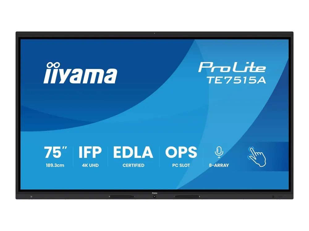 Iiyama ProLite TE7515A-B2AG - 189.3 cm (75") Diagonalklasse LCD-Display mit LED-Hintergrundbeleuchtung - interaktive Digital Signage - mit Touchscreen (Multi-Touch)
