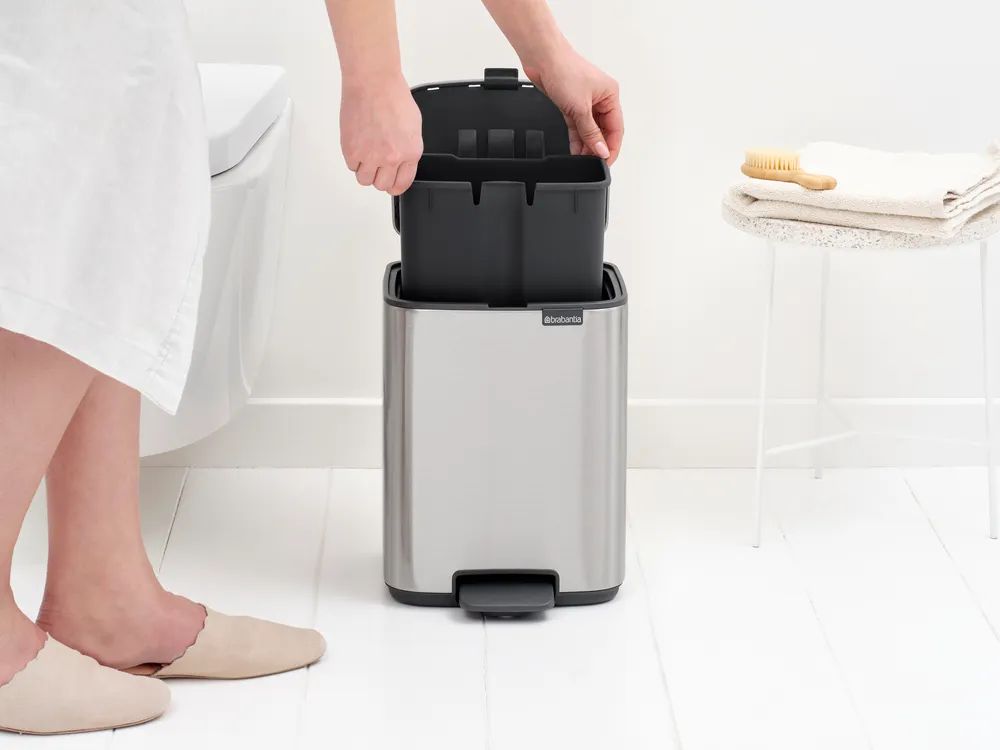 Brabantia Bo Treteimer, 7L - Matt Steel Fingerprint Proof