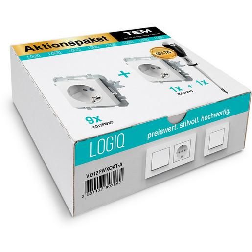 TEM STECKDOSE 2P+E 16A 250V BV PW / TEMCAT VQ12PWXOAT-A 9+1STK VQ12PWXOAT-A