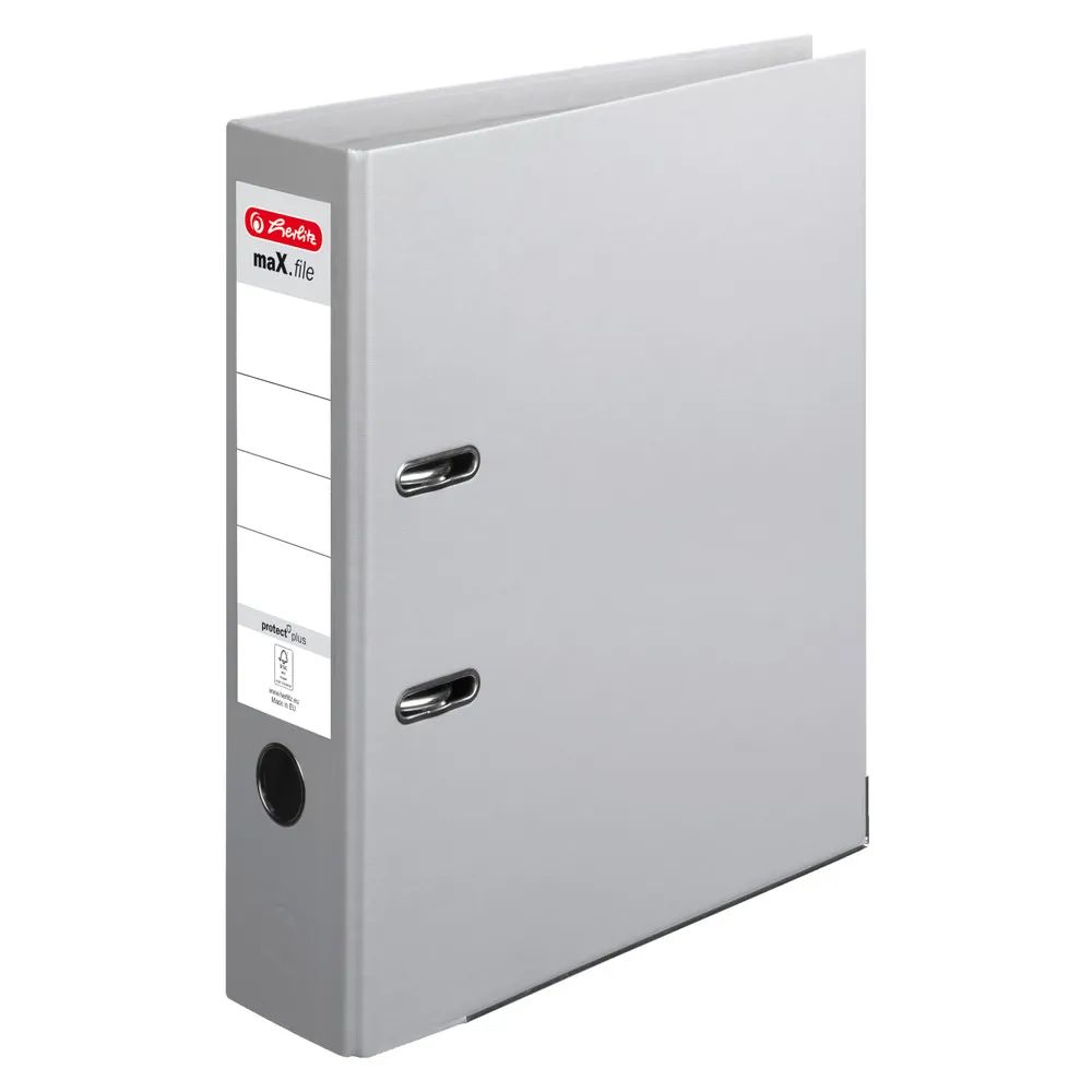herlitz Ordner maX.file protect plus A4 8cm grau
