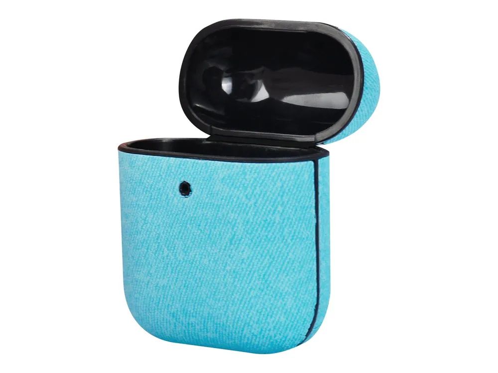 TerraTec Air Box - Tasche für Kopfhöhrer - Polycarbonat - Fabric Blue - für Apple AirPods (1. Generation, 2. Generation)