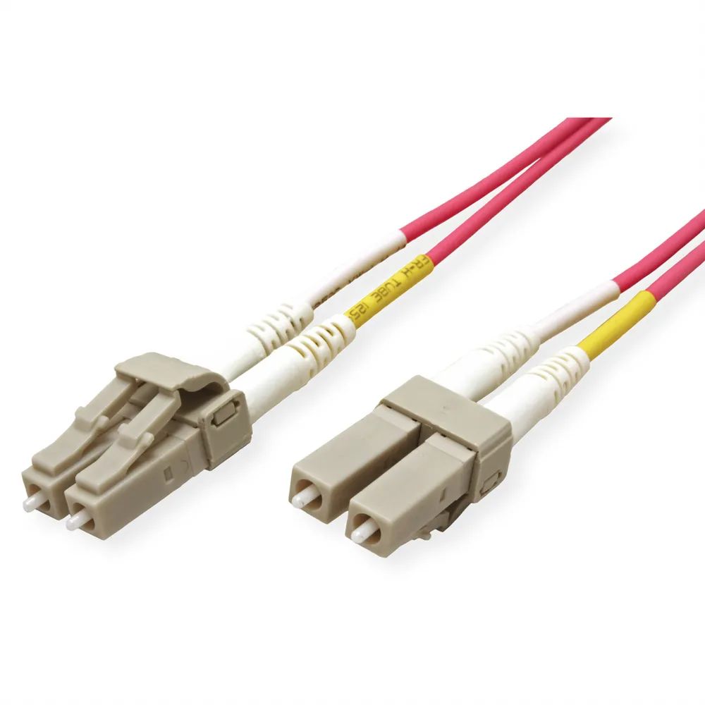 ROLINE LWL-Kabel 50/125µm OM4, LC/LC, Low-Loss-Stecker, violett, 15 m