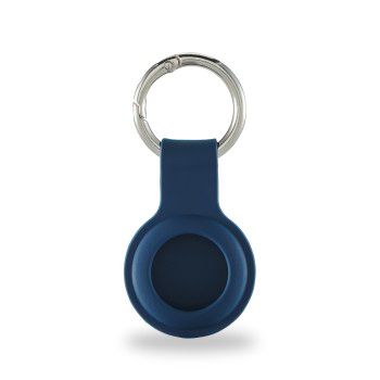 Hama Schlüsselanhänger "Fantastic Feel" für Apple AirTag, Silikon-Look, Blau