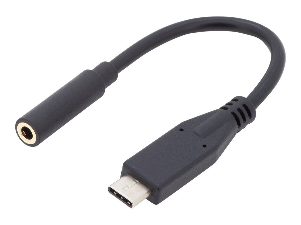 DIGITUS USB Type-C Audio Adapter / Konverter, Type-C/St auf 3.5mm Klinke/Bu