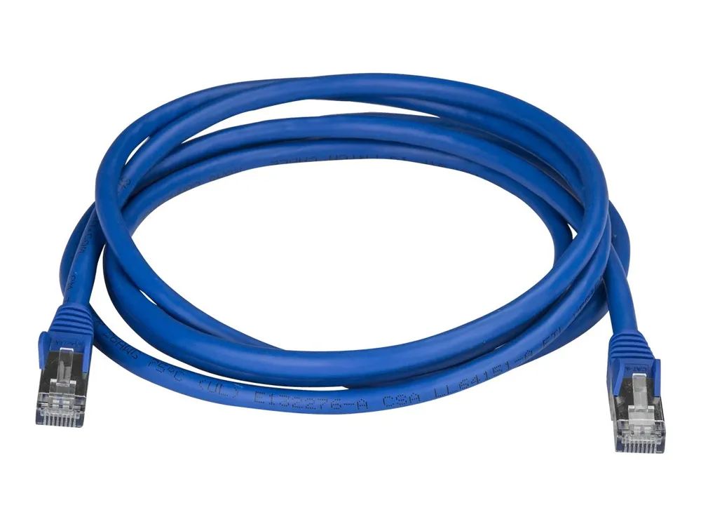 StarTech.com 2m CAT6A Ethernet Cable, 10 Gigabit Shielded Snagless RJ45 100W PoE Patch Cord, CAT 6A 10GbE STP Network Cable w/Strain Relief, Blue, Fluke Tested/UL Certified Wiring/TIA - Category 6A - 26AWG (6ASPAT2MBL)