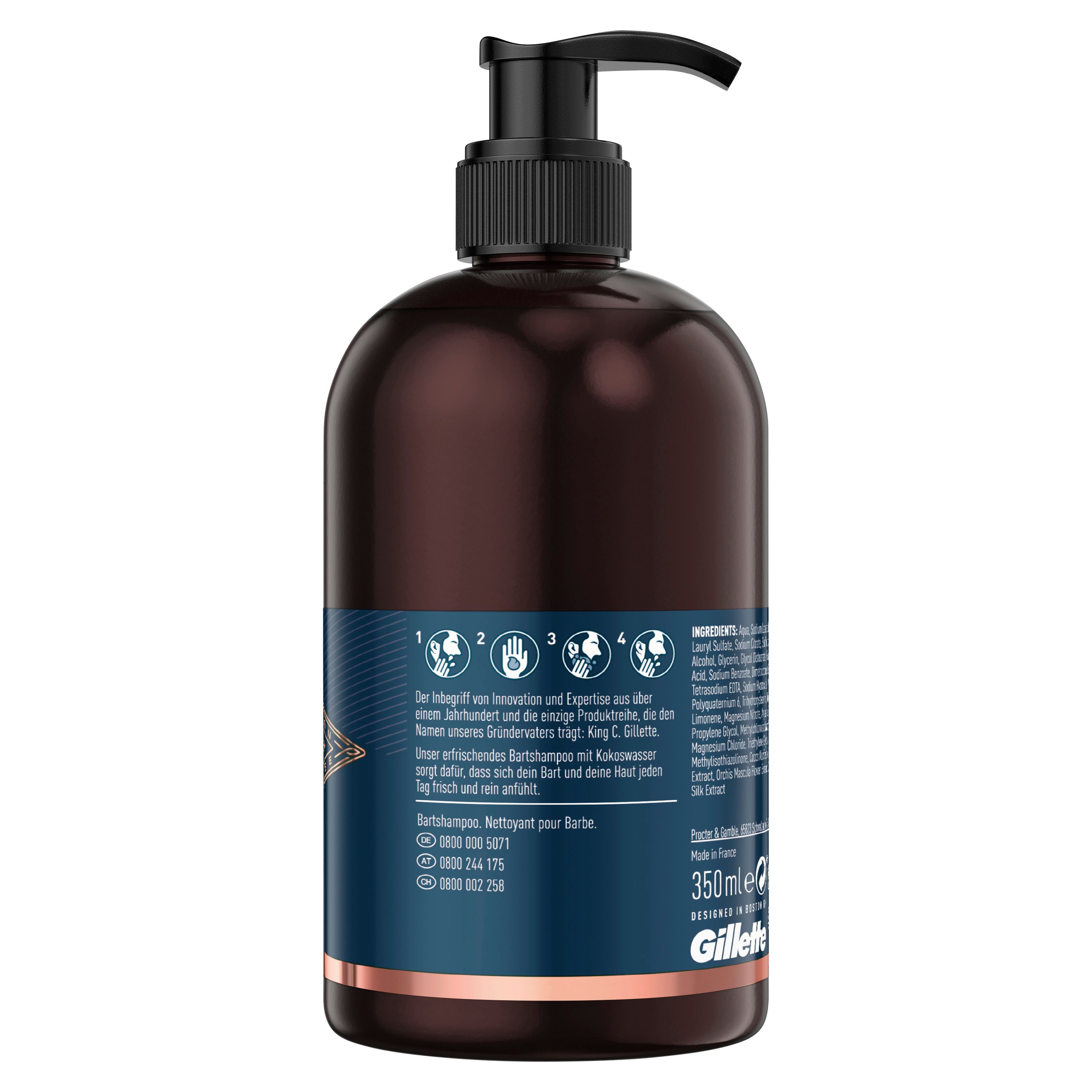 King C. Gillette Bartshampoo 350 ml