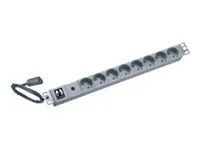 ONLINE USV Steckdosenleiste (Rack - einbaufähig) - Eingabe, Eingang IEC 60320 C20 - Ausgangsanschlüsse: 9 (power CEE 7/7)