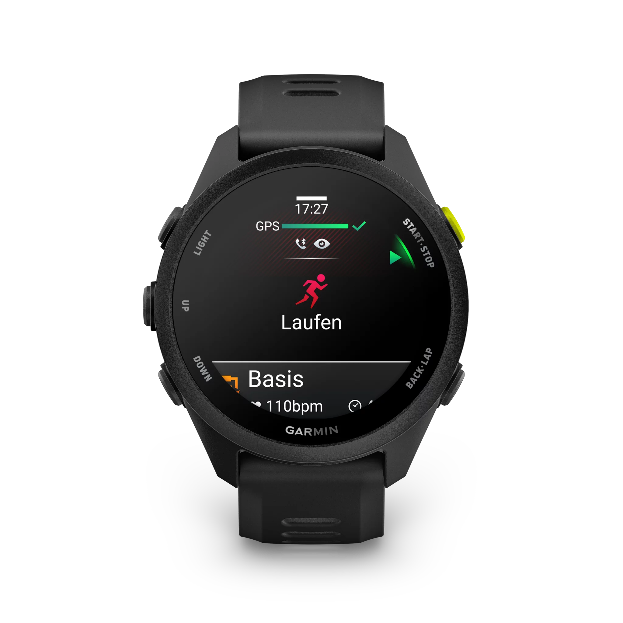 Garmin Forerunner 70 Schwarz mit Schnellwechsel-Silikon-Armband