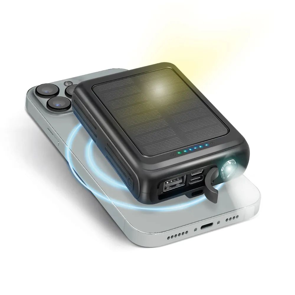 SBS Induktions Solar Powerbank 10W, 5.000 mAh, MagSafe