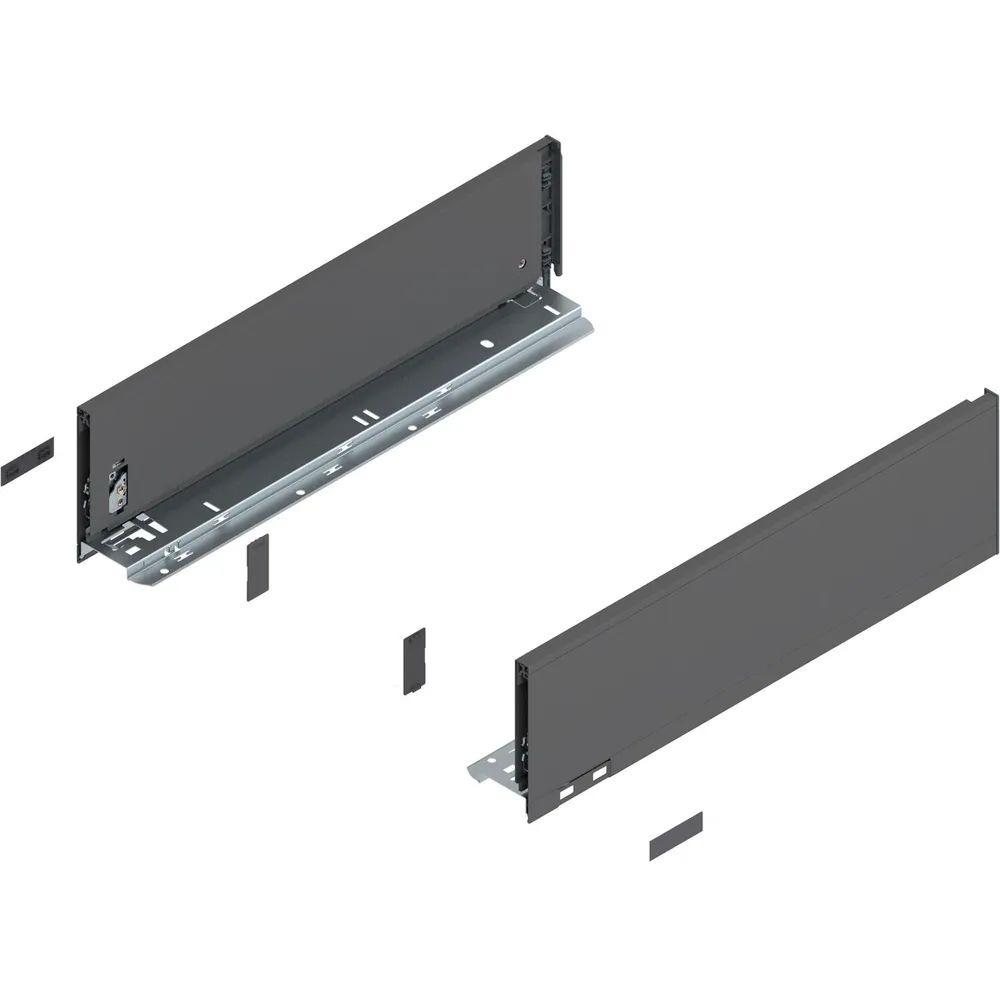 BLUM LEGRABOX pure Zarge Höhe K, NL 450, Oriongrau-matt